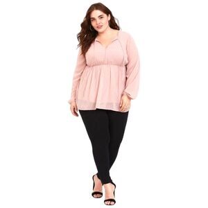 NWOT TORRID BLUSH Clip Dot Babydoll With Removable Cami